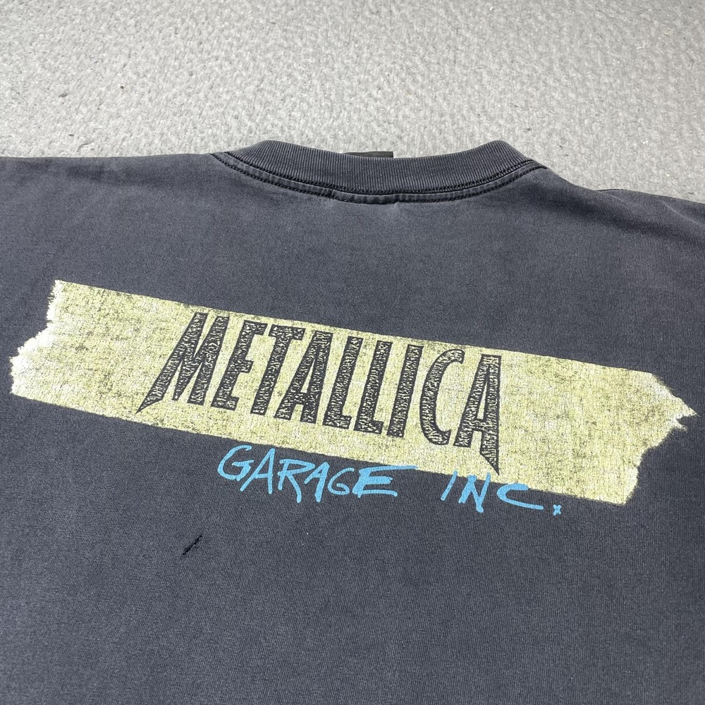 Vintage Metallica Garage Inc Shirt Mens X Large Black Double Sided Band Tee 1998 - Picture 9 of 11